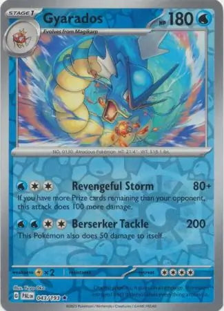 Paldea Evolved Gyarados #43/193 reverse holo